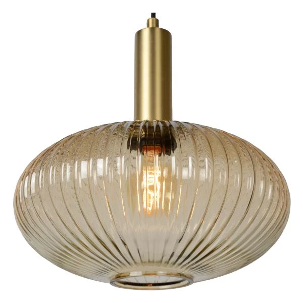 Lucide MALOTO - Lámpara colgante - Ø 30 cm - 1xE27 - Ámbar - detalle 4